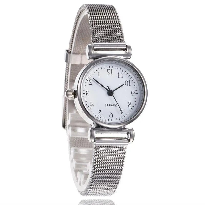 Prosty trend mody Watch damski zespół kwarcowy kompaktowy zegarek zegarek złoty jqmda