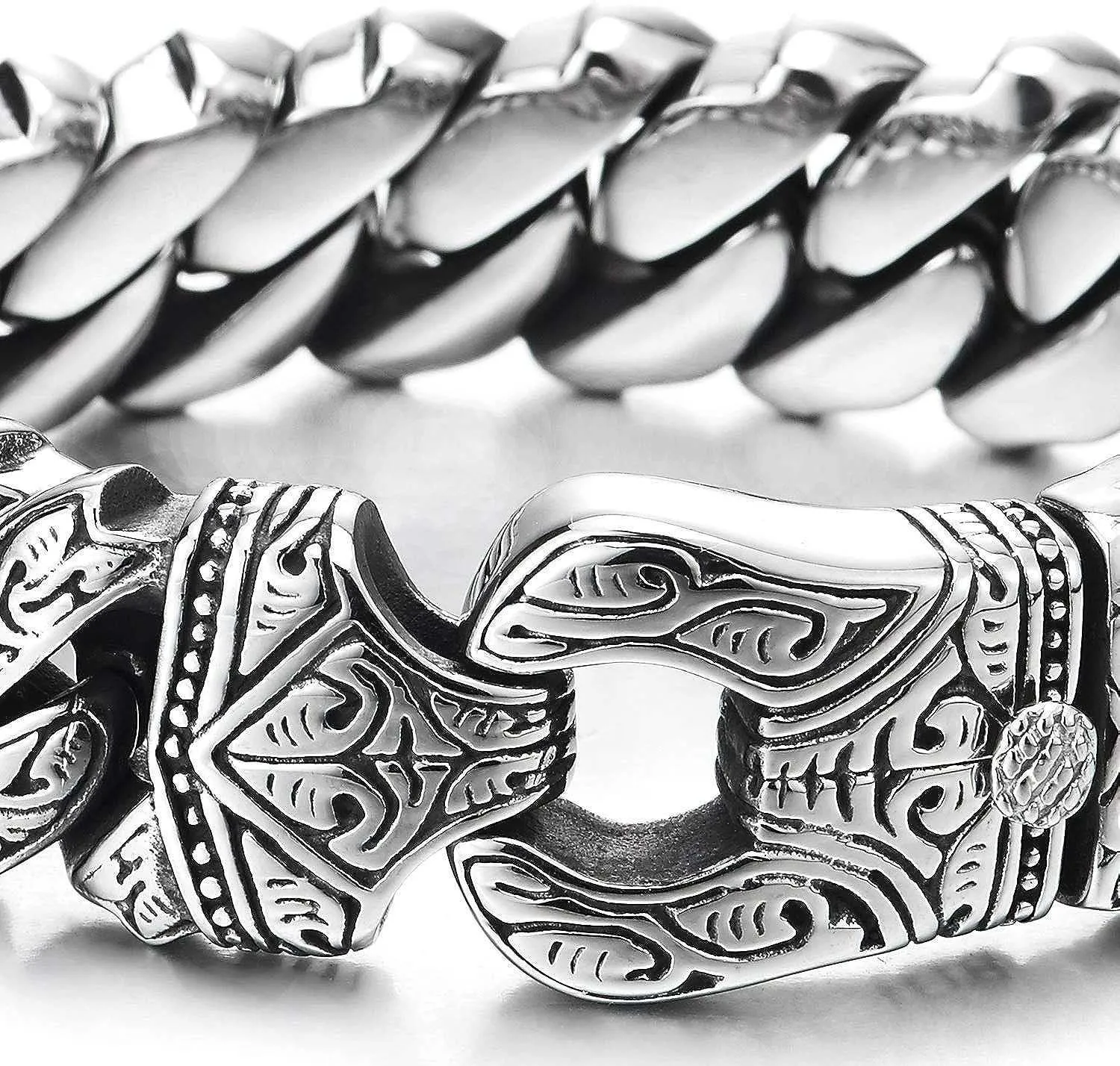 Jay balaji Hand-Crafted Design Silver Color Bracelet Kada for Men - Style  B190 – Soni Fashion®