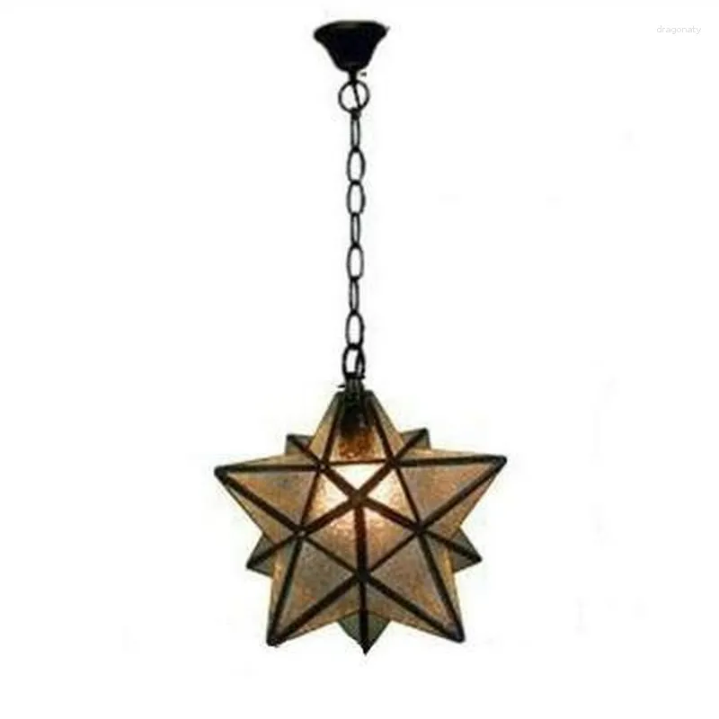 Pendant Lamps Discount Industrial Vintage Glass Pentagram Star Light Fixtures For Kitchen Bar