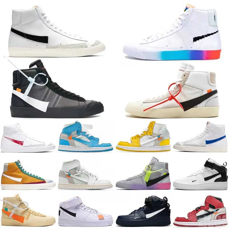 Airorces 1 Low Off Chaussures de course pour hommes femmes Brooklyn MCA Bleu Or Volt Moma Complexcons 2024 Chaussures Baskets Baskets