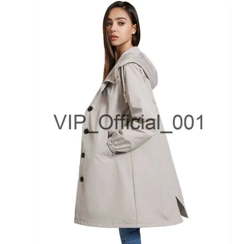 Long waterproof top trench coat