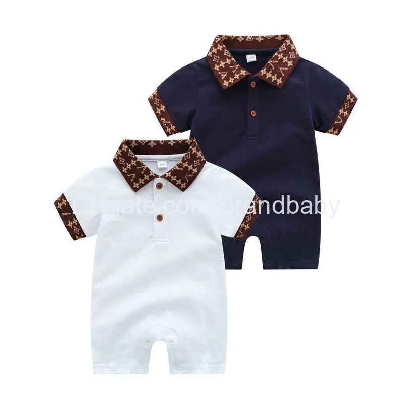 Strampler Neugeborenen Strampler Baby Baseball Bodys Sommer Overalls Kleinkind Mädchen Overall Jungen Onesie 0-2 Jahre Neugeborene Kleidung Drop Deli Dhvbx