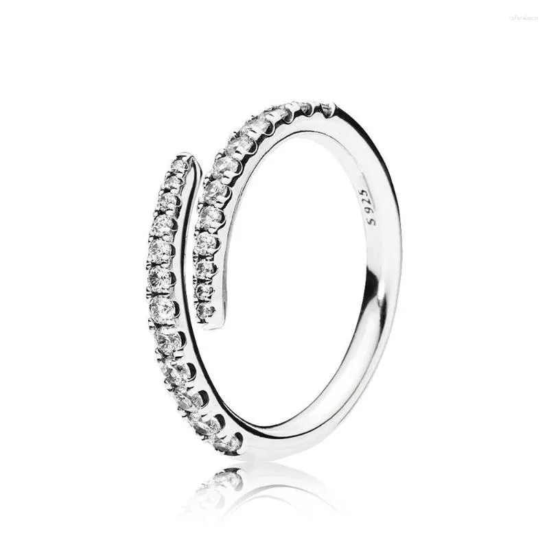 Bagues de cluster Authentique 925 Sterling Silver Shooting Star Bague de mode pour femmes Cadeau DIY Bijoux