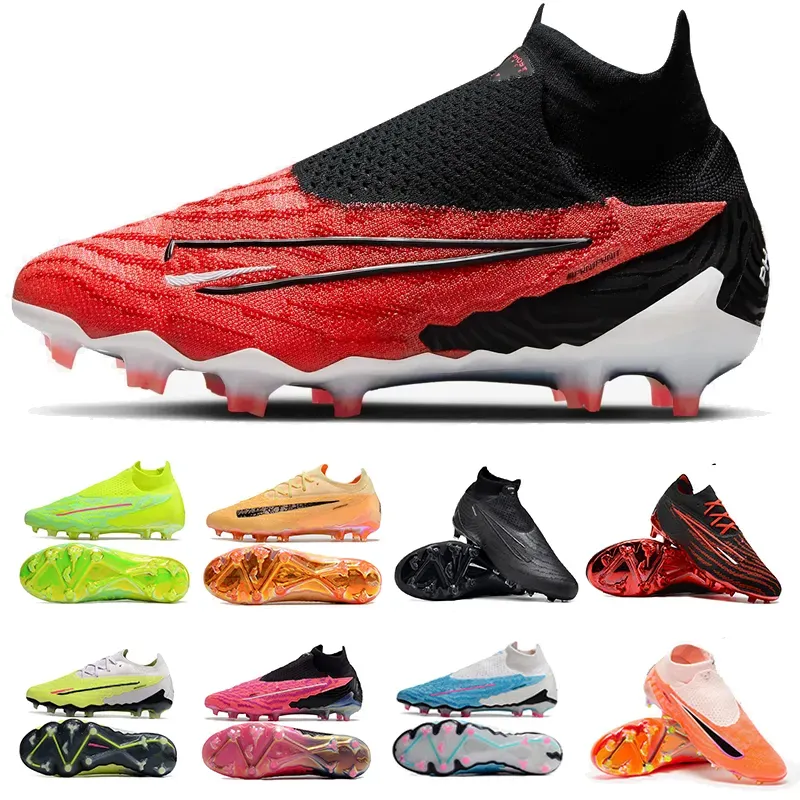 Mens Kids 축구 신발 청소년 팬텀 GX 엘리트 유나이티드 DF FG Blaze Limited Edition Baltic Blue Pink Anti-Clog Pack Fusion Volt Fg Guava Ice Black Football Boots Cleats