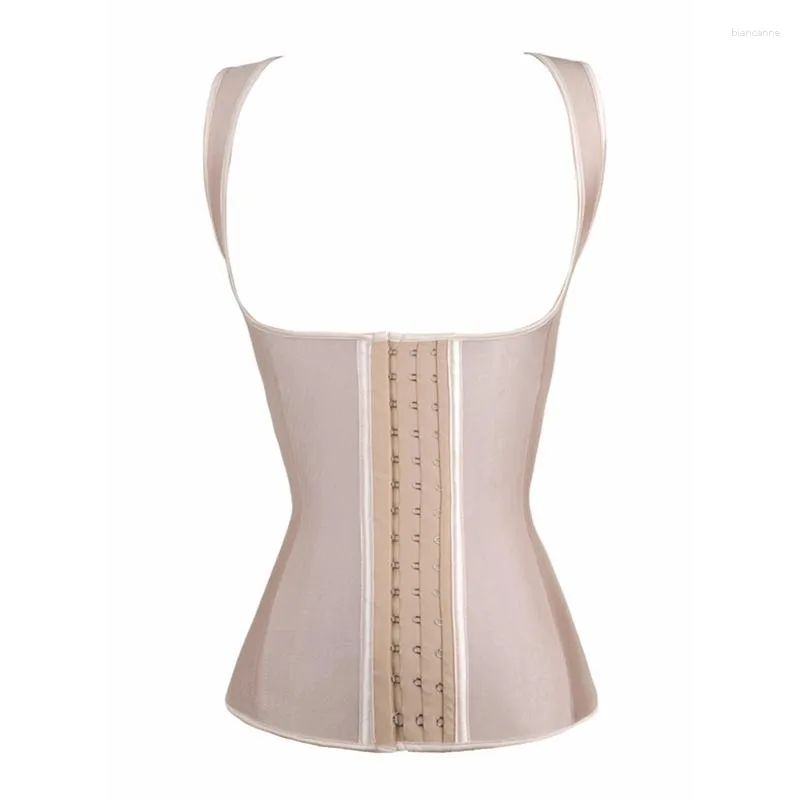 Intimo modellante da donna Corsetto per allenamento in vita da donna Senza cerniera Gilet sottoseno Body Shaper anteriore 3 ganci Cintura dimagrante Latex Shapewear Cincher Top