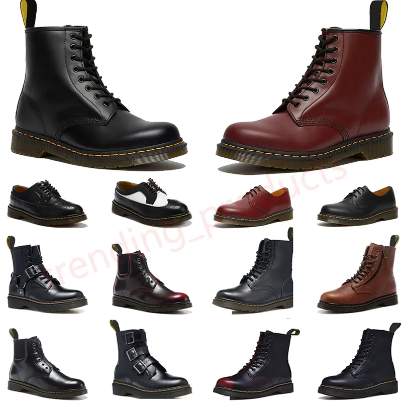 2023 Vendita calda Designer Stivali stivaletti Doc Martens Designer Uomo Donna Marten Stivaletti da neve invernali in pelle alta Oxford Fondo caviglia Plate-forme Scarpe 36-45