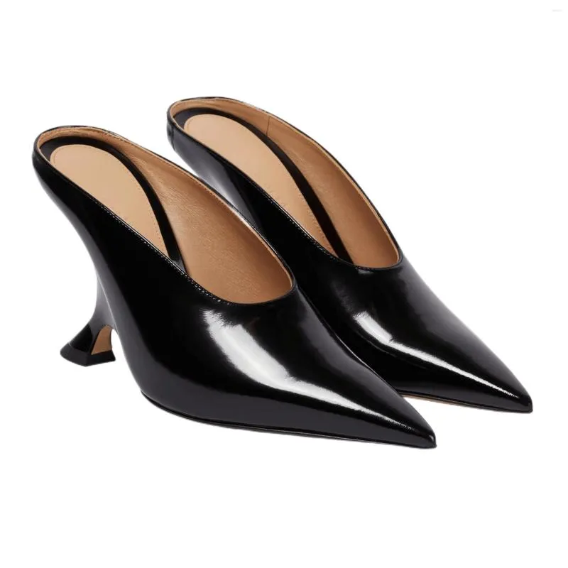 Rocket Metallic Leather Mules: Futuristic Pointed Toe Silver