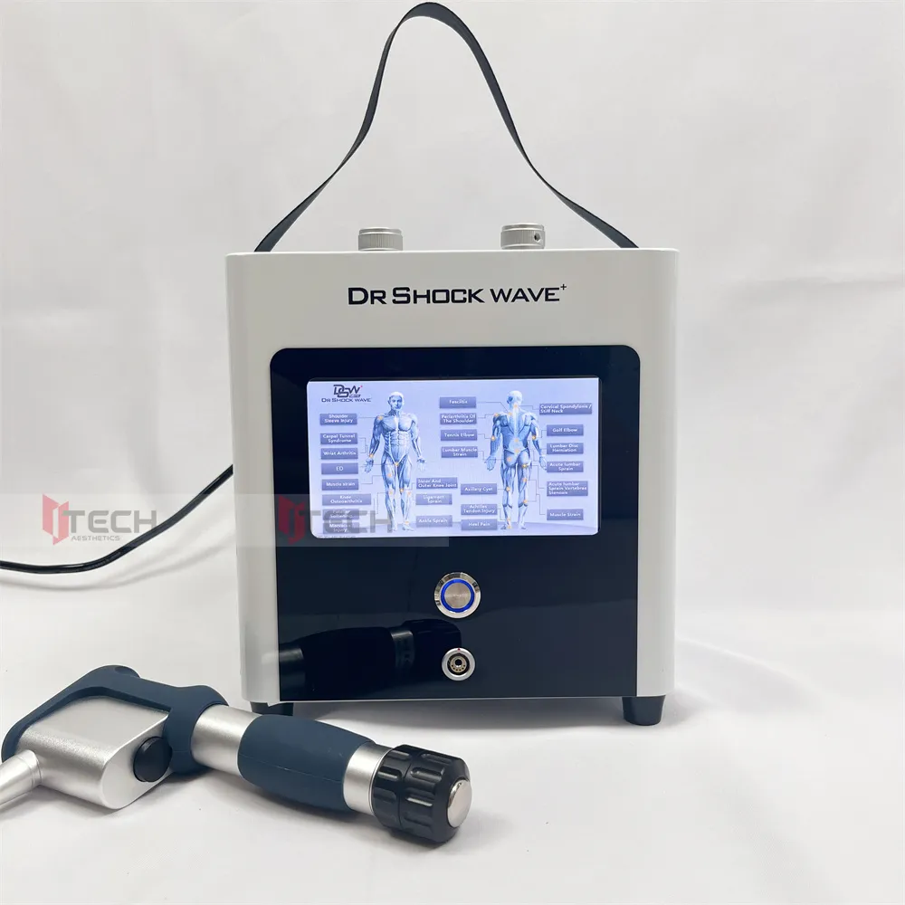 Bärbar chockvåg Pneumatisk terapimaskin för ED/Joint/Body Pain Physical Shock Wave Device Mini MB11C Shockwave Equipment