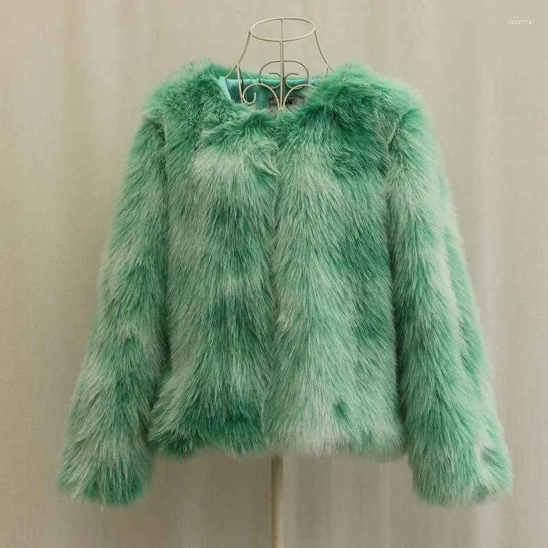 Pele feminina inverno mais grosso quente casaco falso feminino fino manga longa plus size luxo de alta qualidade curto topos coreano outerwear