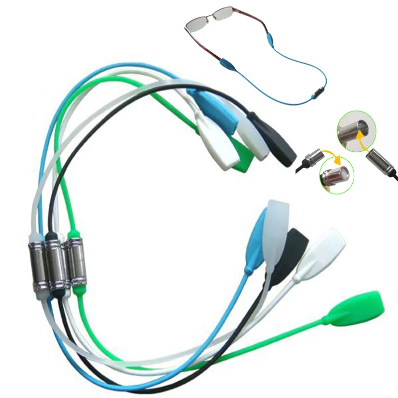 Set Of 2 Black Silicone Eyewear Unlimited Retainer Cords