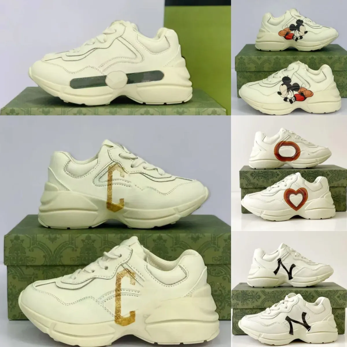 Tasarımcı Çocuk Ayakkabı Kız Kızlar Spor ayakkabılar Bebek Çocuk Eğitimcileri Gençlik Ayakkabı Çilek Platformu Ryton Çok Molor Vintage Chaussures Sneaker