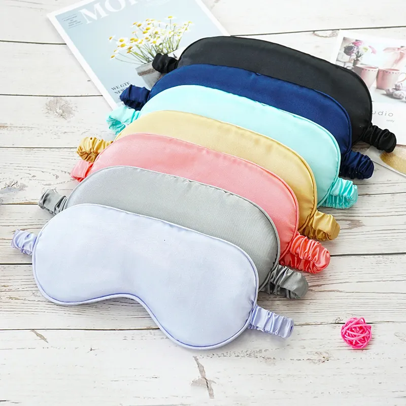 Sleep Masks Imitated Silk Eye Patch Shading Sleep Eye Mask Eyepatch Travel Relax Cover Eyeshade Health Sleeping Shield Eye Care Tools 230901