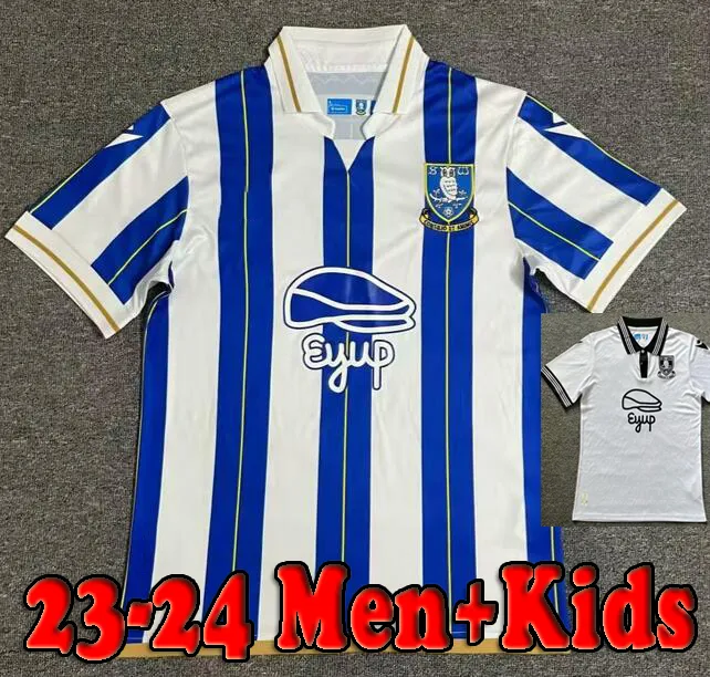 23 24 Sheffield Wednesday Soccer Jerseys Bannan Windass Paterson Men Kids Kit Soccer Jerseys Palmer Vaulks Wilks Bakinson Gregory Home Away Football Shirt Uniforms