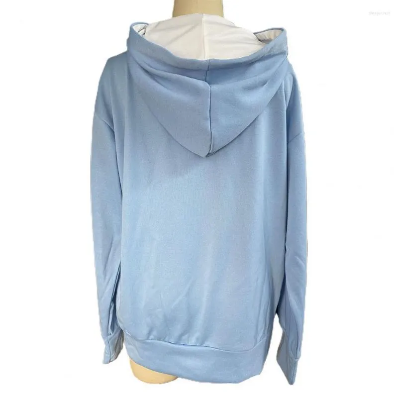 Felpe con cappuccio da donna Felpa con cappuccio pullover tinta unita Accogliente ed elegante con coulisse Grande tasca applicata Calore morbido per le donne alla moda autunno inverno