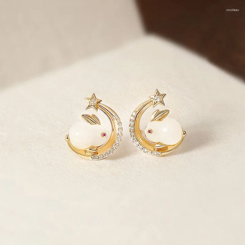 Boucles d'oreilles tendance en opale pour femmes et filles, en Zircon, étoile, lune, Animal, bijoux cadeau de fête d'anniversaire, 2023
