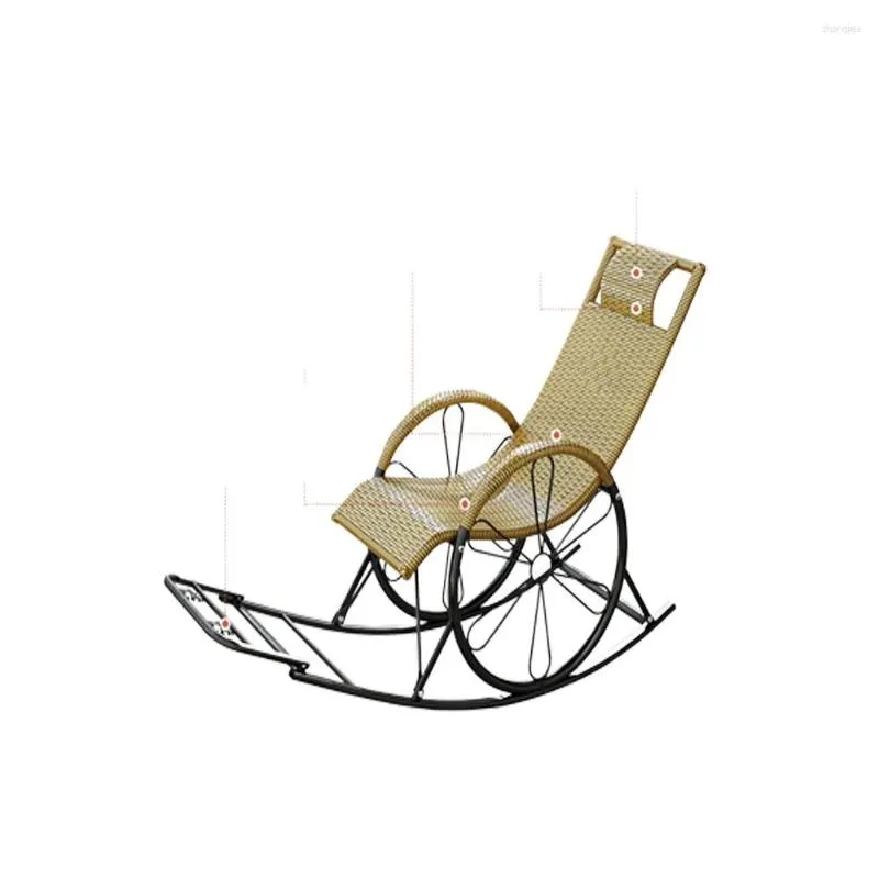 Mobilier de camping en plein air chaise à bascule décontractée sieste loisirs délicat au toucher confortable oscillant ferme et durable frais respirant