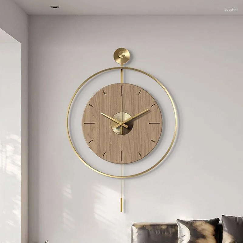 Orologi da parete Orologio nordico al quarzo Orologio da parete di grandi dimensioni Cucina Camera da letto in metallo Design per la casa Moderno Orologio da parete di lusso decorativo