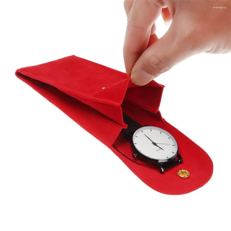 Jewelry Pouches Men Women Watch Boxes Case Storage Bag Portable Flannelette Dust Protect Protection Packaging Accessories