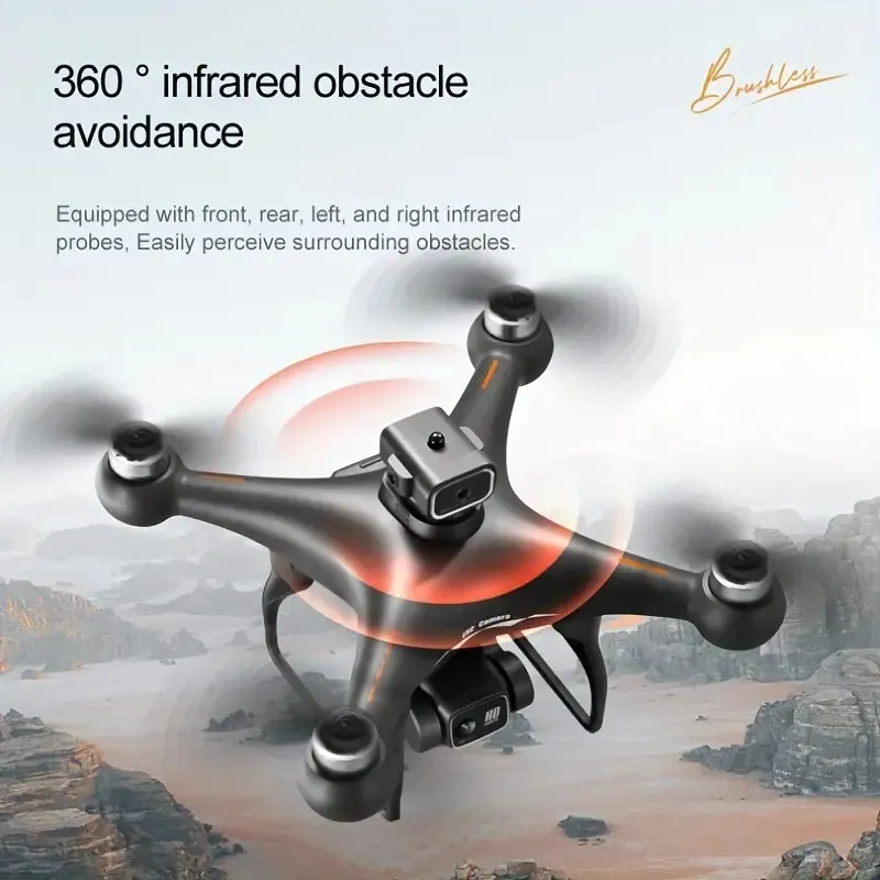 Drone Avec Caméra 4K UHD - GPS, Retour Auto, Évitement Obstacles | 2 Axes Cardan, 20min Vol | 3 Batteries Incluses