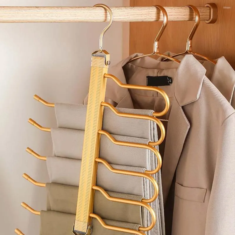 Hangers Folding Trouser Hanger Heavy Duty Clothes Organizing Stand For Bathroom