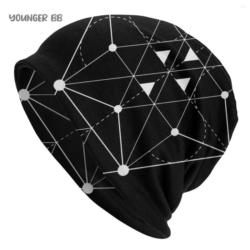 Berets Bonnet Hats Sacred Geometry Men Women's Knitting Hat II Winter Warm Cap Beanies Thermal Elastic Caps