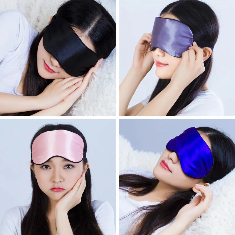 Sömmasker Eye Cover Imitated Silk Sleep Eye Mask Sleeping Padded Shade Patch Eyemask Blindbinds Portable Travel Eyepatch Travel Relax 230901