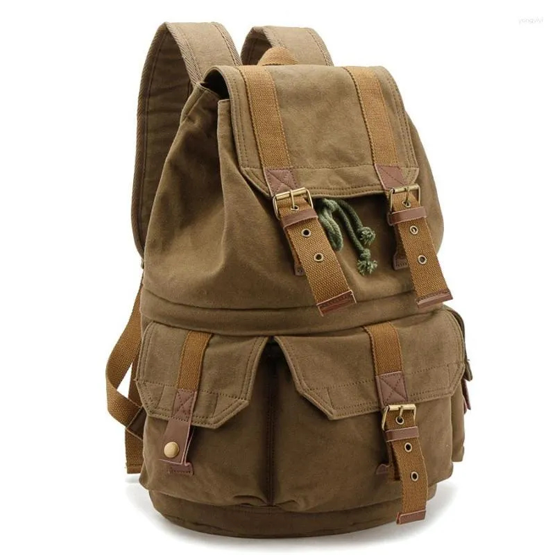 Backpack Canvas Camera Shoulder Outdoor Pography Tripod Bag SLR