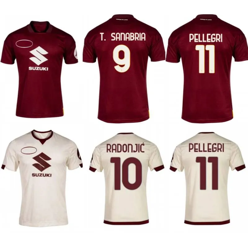 23 24 Torino FC RICCI Mens Soccer Jerseys SINGO T. SANABRIA ILIC PELLEGRI  ZIMA BUONGIORNO Home Limited Edition Football Shirts From 12,68 €