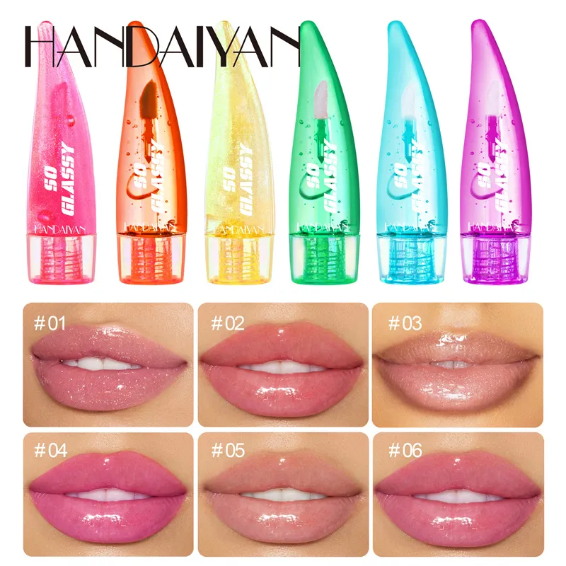 Color Changing Lip Gloss Pearlescent Glassy Lip Oil Natural Pink Moisturizing Lip Balm Reduce Lip Lines Jelly Plump Lips Care