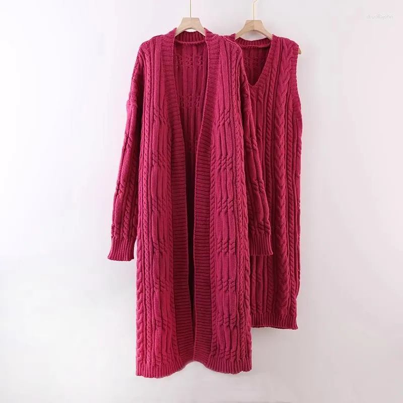 Elegant Women's Knit Dress & Cardigan Set - Autumn Winter Two-Piece Outfit,  Lazy Style, Twisted Cable Knit, Work & Casual Wear from Dhgate Work Dresses  - price 108.57