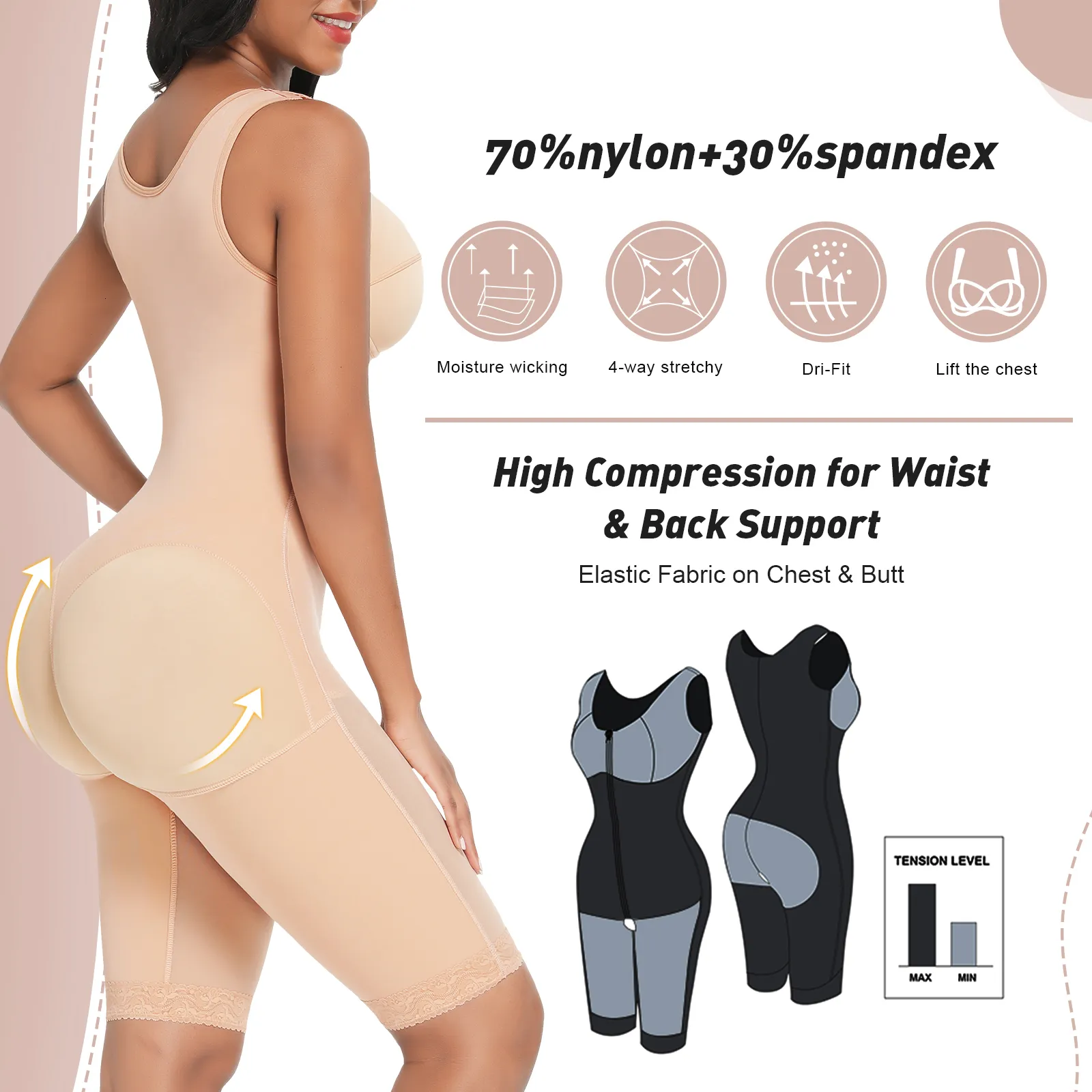 Hexin Full Body Shaper Modeling Belt Shapewear Bodysuit Women