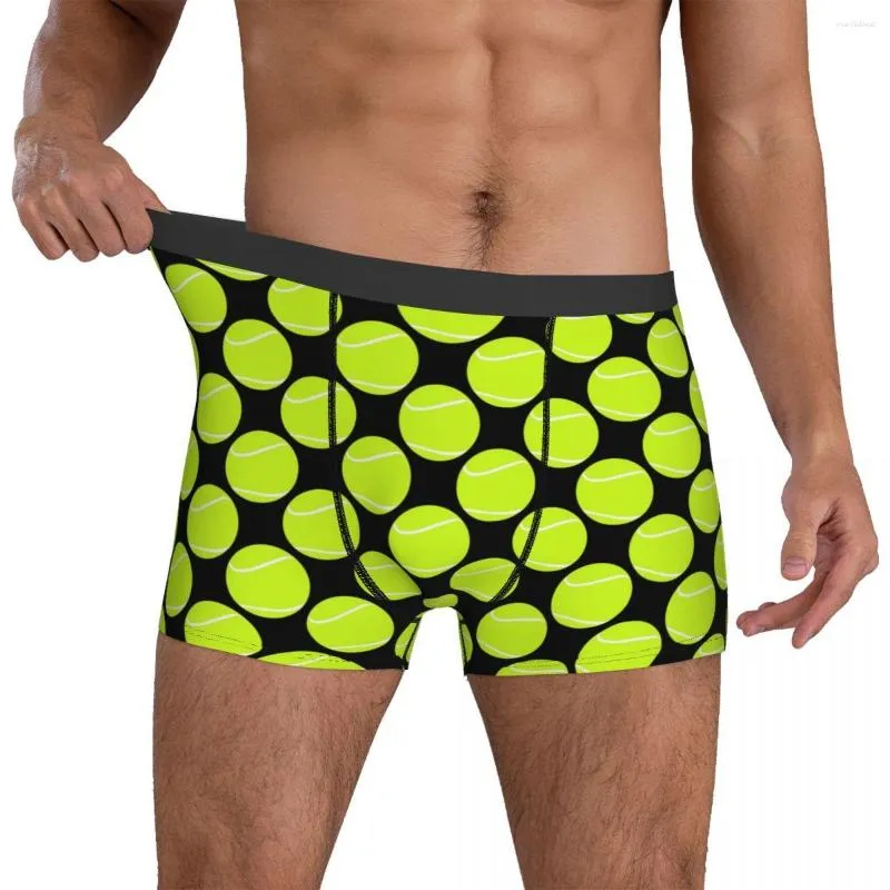 Unterhosen, Tennisball-Unterwäsche, Spielertasche, Trenky-Boxershorts, Sublimation, kurz, atmungsaktiv, Herren, Übergröße, 2XL