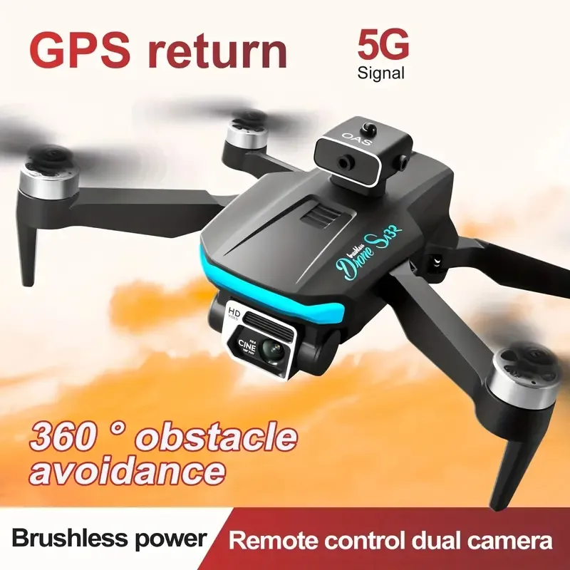 新しいS132Pro GPS Quadcopter UAVドローン：組み込みGPS、ワンキーリターン、デュアルHDカメラ、ブラシレスモーター、インテリジェントな障害物回避。完璧なおもちゃとギフト