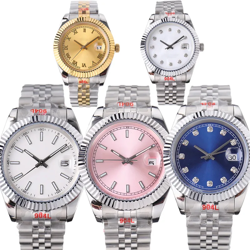 Relógio feminino totalmente automático relógios mecânicos 31mm 28mm pulseira de aço inoxidável relógio de pulso com strass design à prova d'água relógios de pulso masculinos 41mm 36mm montre