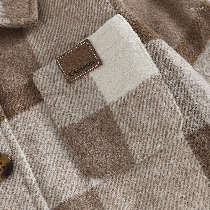 Jassen Peuter Button Shirt Jacket Casual geruite print lange mouw vest jas voor baby baby lente herfst uitloper