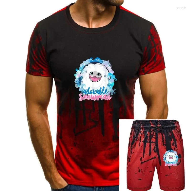 Survêtements pour hommes Adorable T-shirt de bonhomme de neige imprimé Short pour hommes