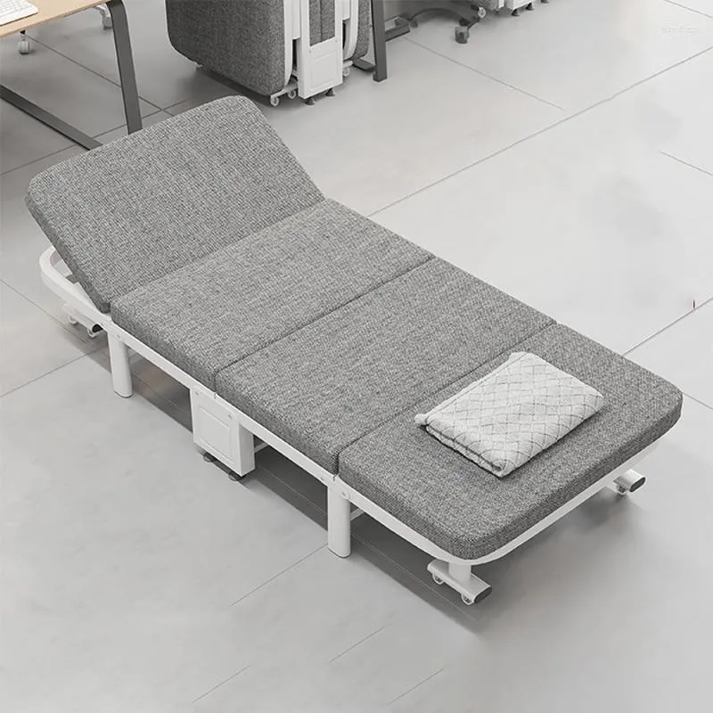 Mobili da campeggio in spugna ispessita letto pieghevole semplice schienale singolo regolabile reclinabile pausa pranzo in ufficio 190 cm