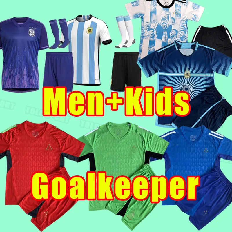 2022 2023 2024 Argentina camisetas de fútbol camiseta de fútbol DYBALA AGUERO MARADONA DI MARIA 23 24 Fans versión hombres uniformes lejos hombres niños niño adulto portero