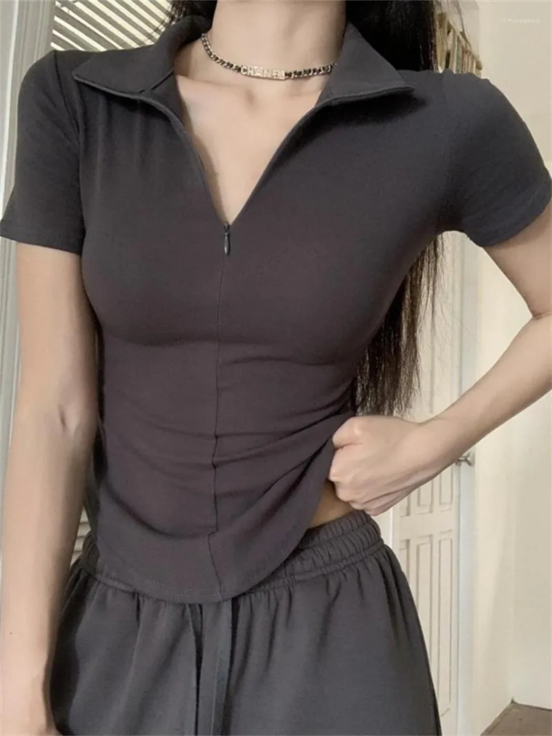 Kadın Sweaters Plamtee 2023 Kız Kadınlar Tees Solid Kısa Kollu İnce Ofis Giyim Sıradan Lady Seksi ol yaz T-Shirts