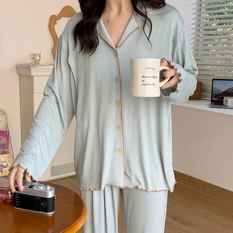 Vêtements de nuit pour femmes en soie en satin pyjamas pyjamas ensemble pijama costume femelle sommeil en deux pièces