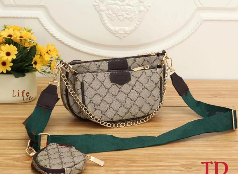 Designer Women Shoulder bags Multi Pochette Accessoires Genuine Leather Fashion Handbags Purses Flower Mini 3pcs 3 piece set Crossbody M44840