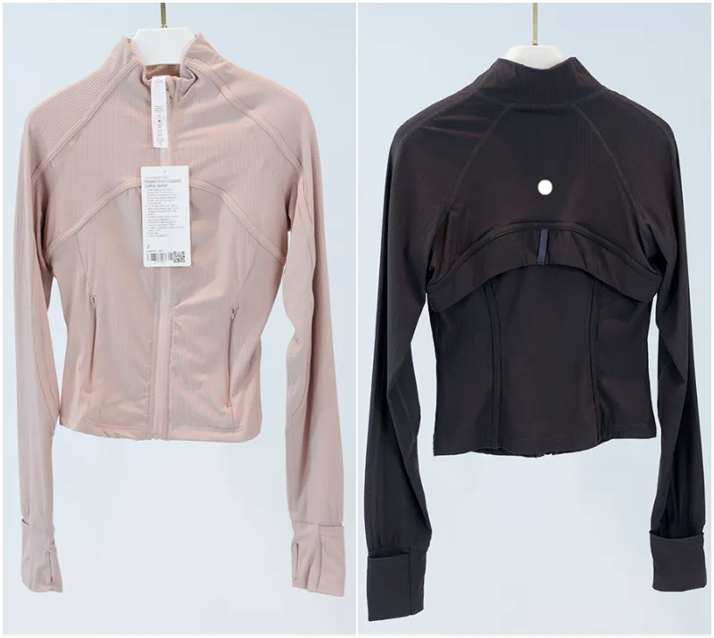 067 Womens Yoga Outfit Jacket Activewear Fitness Wear Sportswear Outer Jackets Outdoor Apparel Casual Adult Running Exercise Long Sleeve Tops Ribbing From 24 04 DHgate
