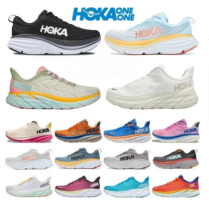 Hoka Shoes one Clifton 9 Runner Sneakers Hokas proflyx shadow triple nero bianco porto lunar rock donna uomo scarpe da ginnastica Chausseures Big size 36-47 scarpe da esterno