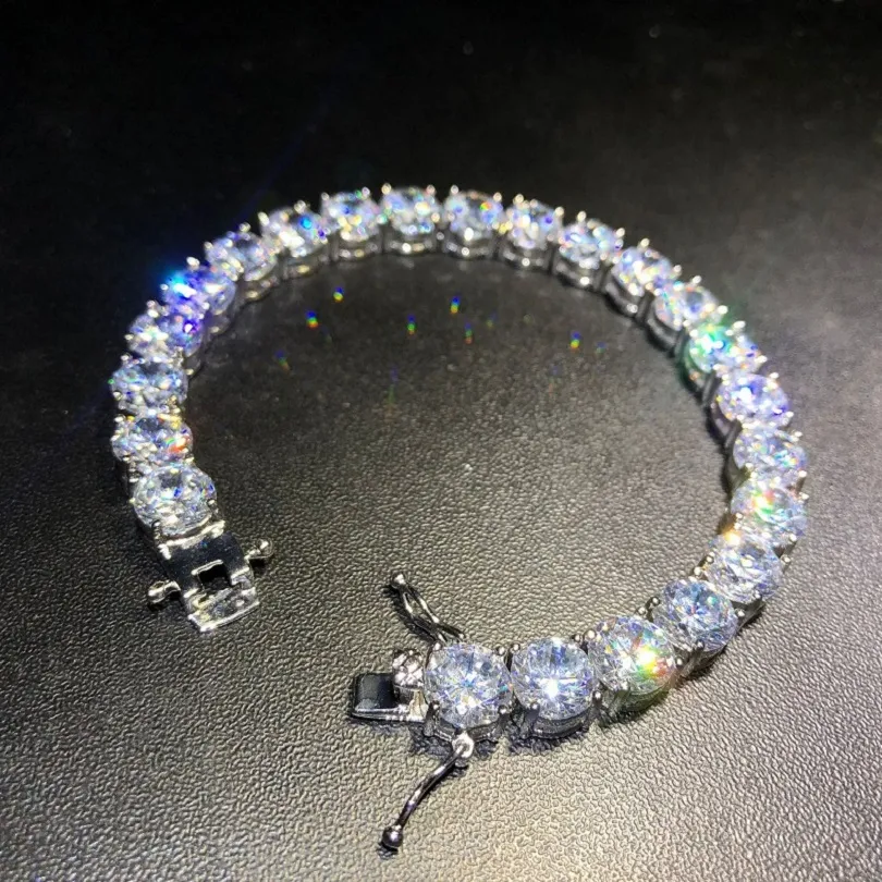 Icedi -out diamant tennis armbanden heren goud zilveren hiphop sieraden hoge kwaliteit 8 mm zirkoonarmband