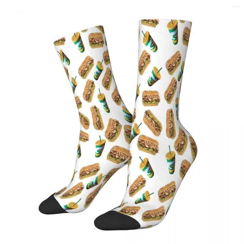 Chaussettes homme Sandwich nourriture homme homme femme bas d'hiver Polyester