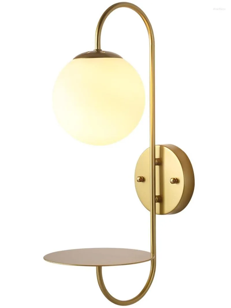 Lampa ścienna nordycka szelf szklana lampy kulkowe nowoczesne sypialnia nocna salon badanie wystrój luksusowe kinkiety oświetlenie