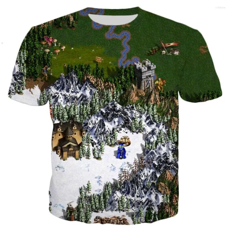T-shirts voor heren Personal Hero Might And Magic Game 3D HD Print Zomerjongen T-shirt Modieus Streetstyle Comfortabel Oversized Korte mouw