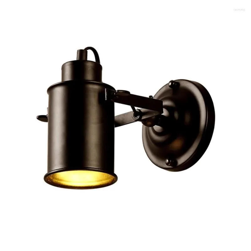 Wall Lamp Retro Rotating Loft LED Lamps Industry El Bedroom Sconce Lights Corridor Aisle American Bar Cafe Bedside Fixtures