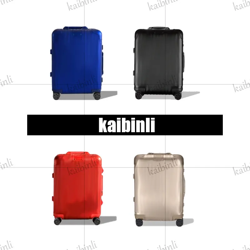 Metallic designer luggage RMW original rolling carry trunk travel suitcases hard carry on luggage luggage with wheels trunk with wheels rolling luggage 20/26/30