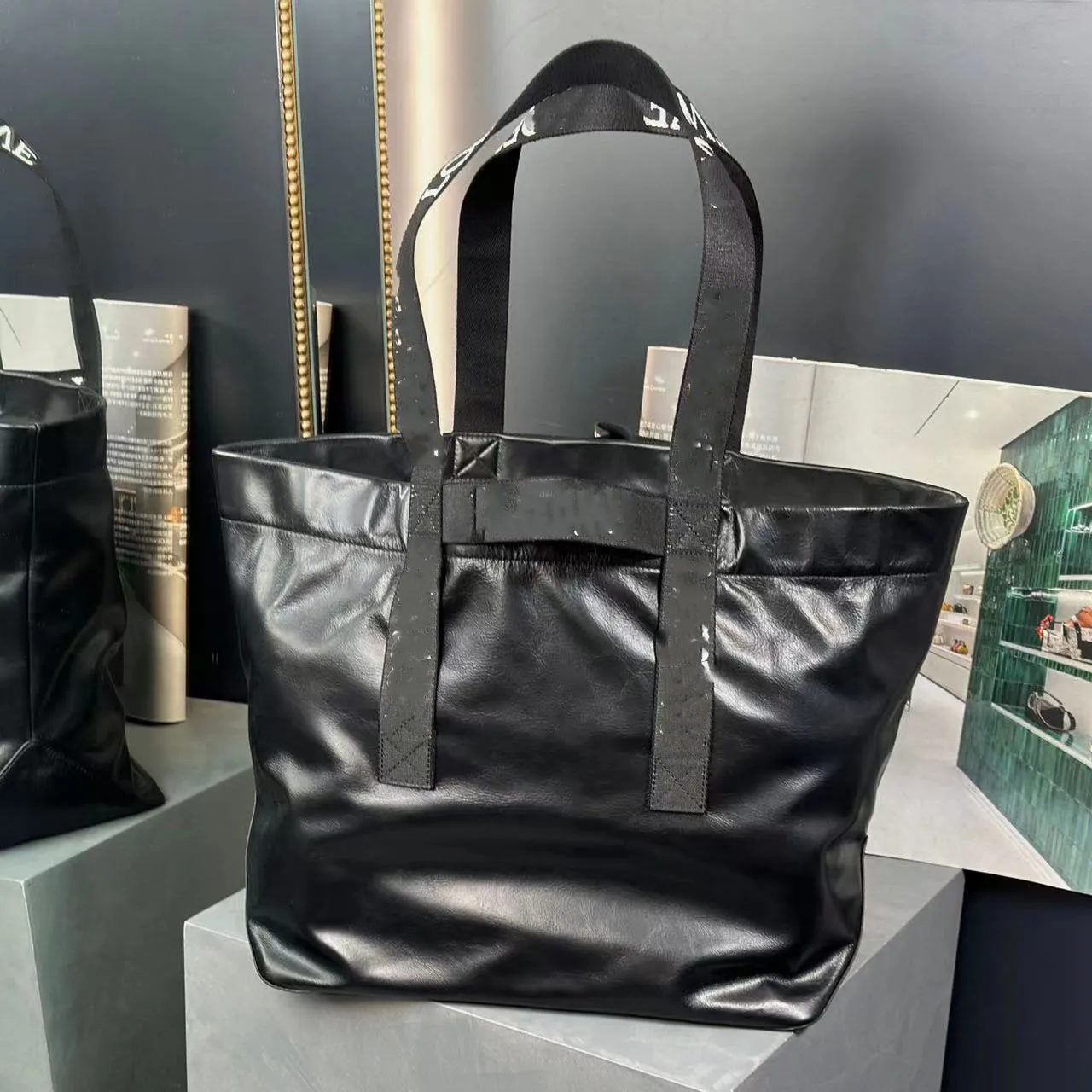 AAA Borse Da Donna Tote In Pelle Di Vacchetta Borsa La Spesa Piega Shopper Hobo LWEBAG Grana Di Carta Borse Da Spiaggia Grandi Borsa A Tracolla Da Viaggio Ultrasottile Di Design Di